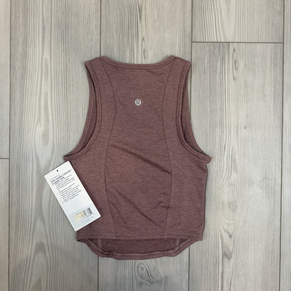 Lululemon X Peloton Soft Sueded Crewneck Cropped Tank Top 0? 2? Womens